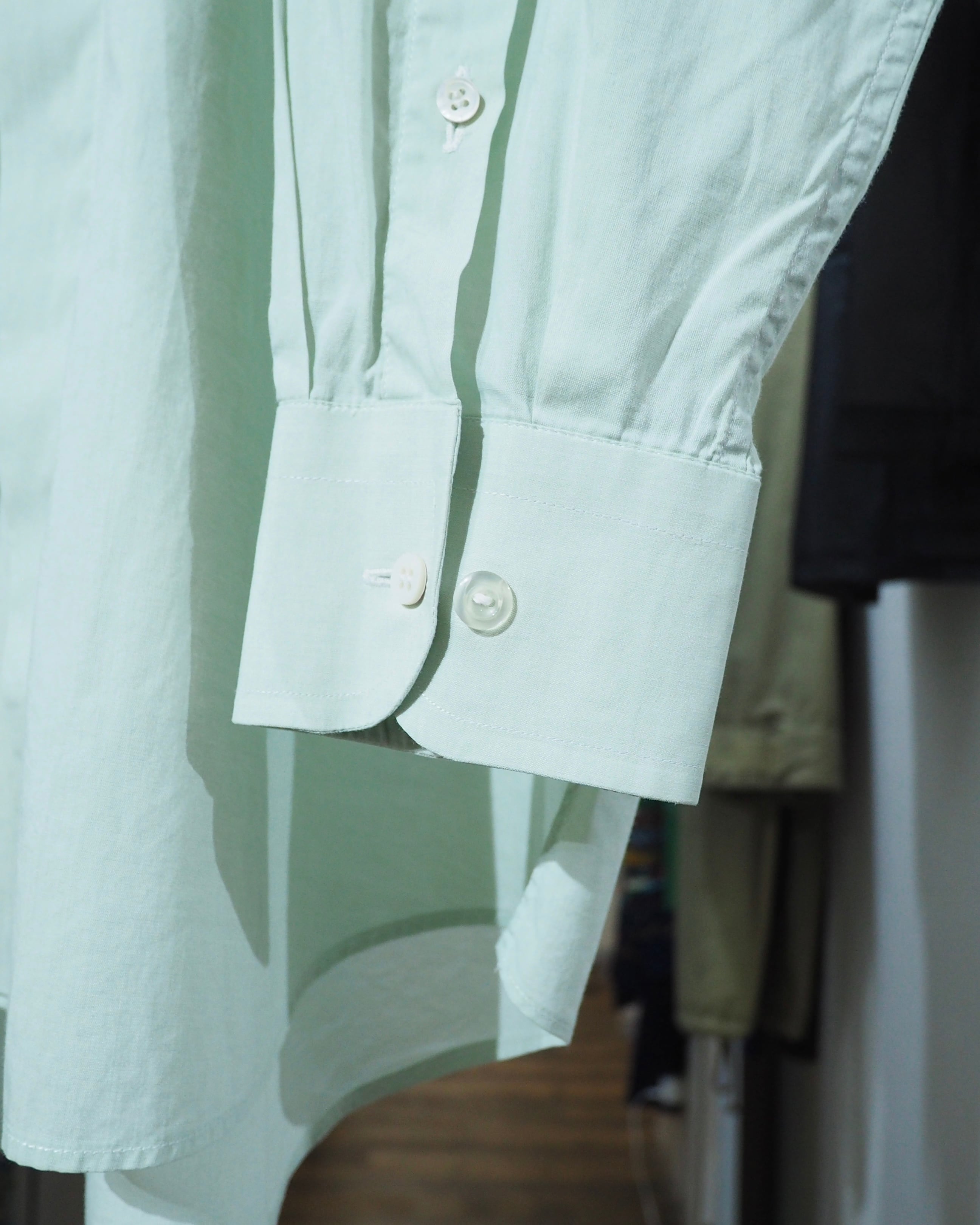 1990s " PAL ZILERI - Made in Italy " Pastel Mint Green Color vintage Dress shirt