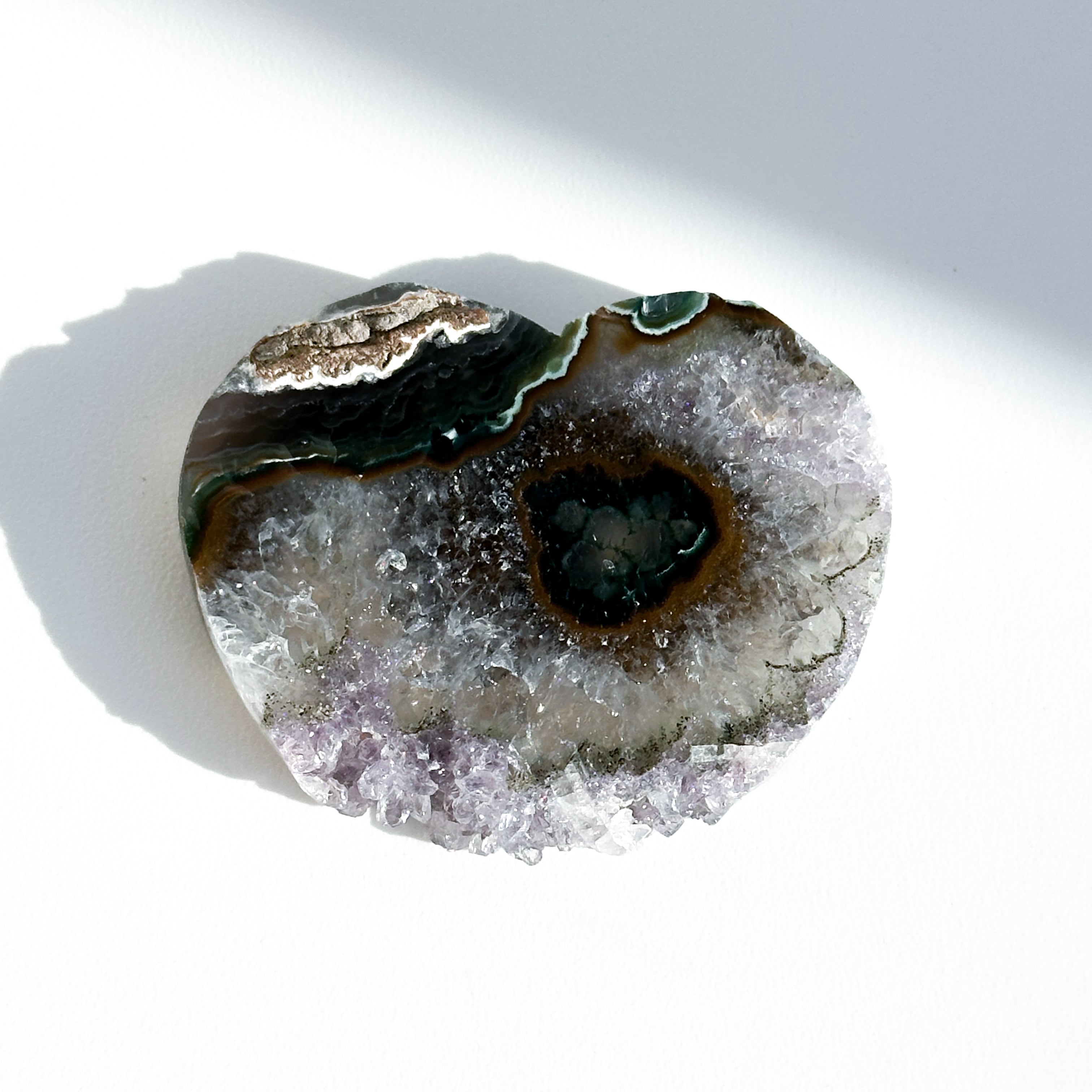 アゲート×アメジスト ハート85◇ Agate× Amethyst ◇天然石・鉱物・パワーストーン