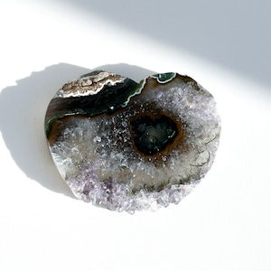 アゲート×アメジスト ハート85◇ Agate× Amethyst ◇天然石・鉱物・パワーストーン