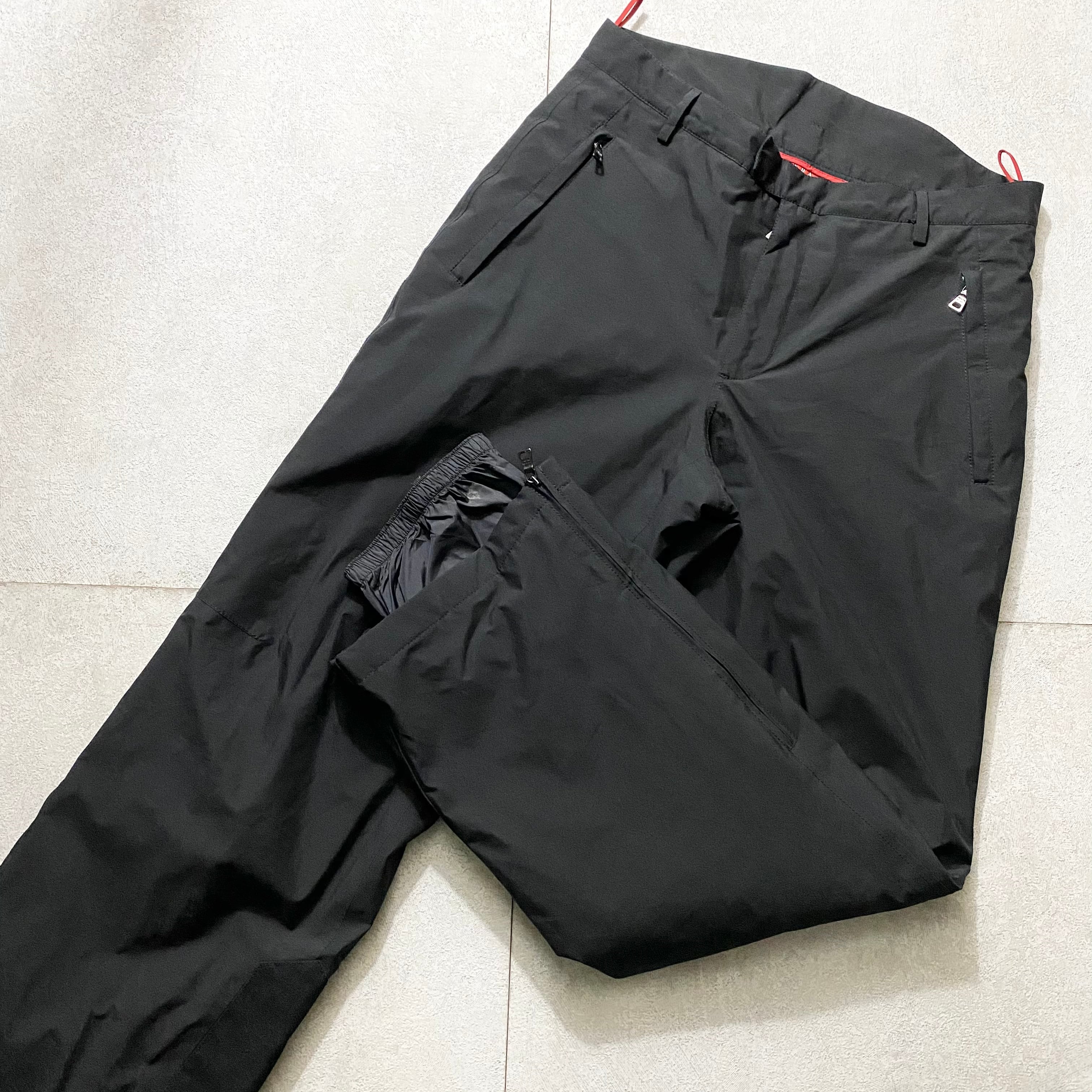 PRADA SPORT black padding goretex pants | NOIR ONLINE