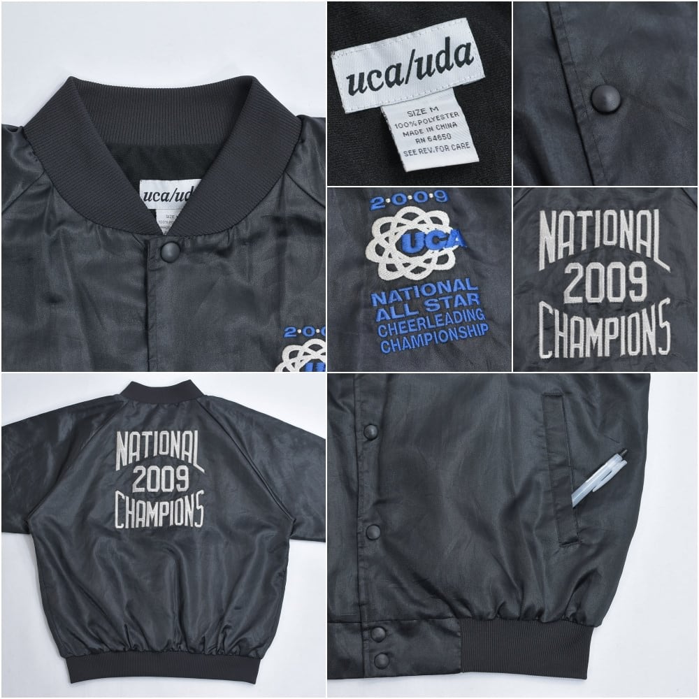 00s uca/uda 刺繍デザイン ナイロンサテン オフィシャル バーシティー