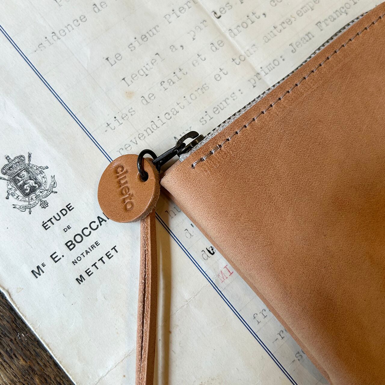 sindy:ベージュ（イタリアンレザーミニ財布）受注製作 | clueto