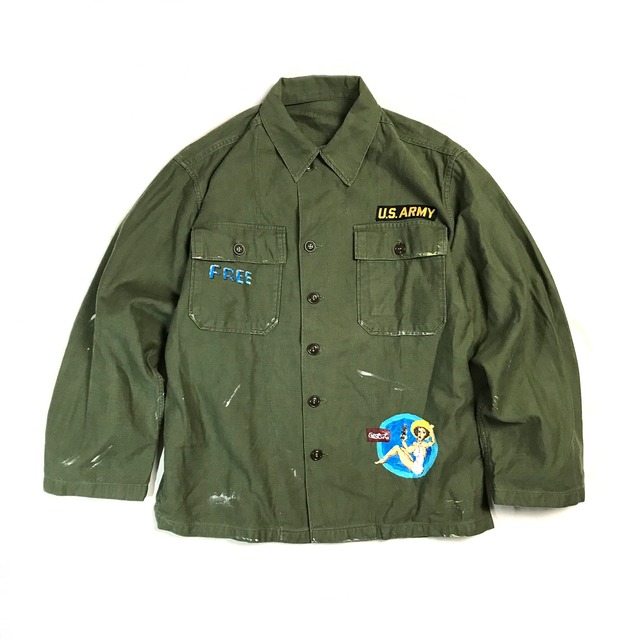 hand-painted military shirt