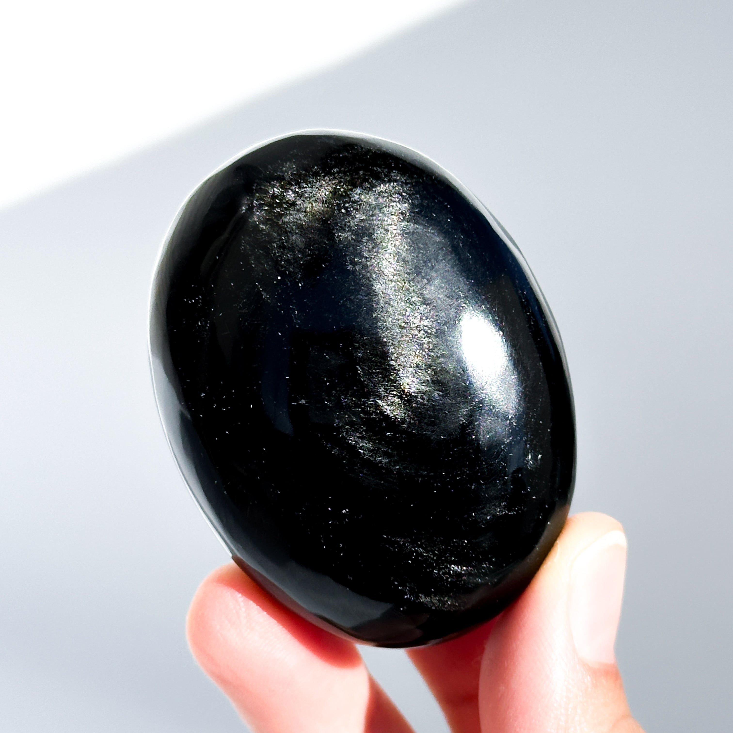 シルバーオブシディアン パーム92◇ Silver Obsidian ◇天然石・鉱物