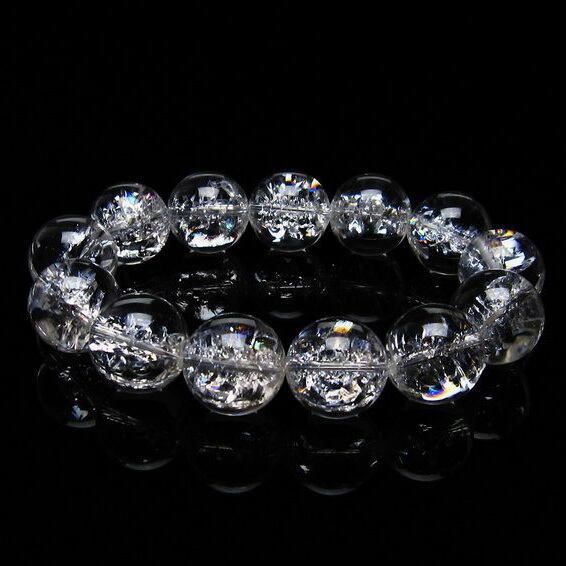 アイリスクォーツ 水晶 ブレスレット 18mm  おまかせ便 111-20259