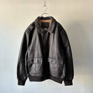 -St.John's Bay- brown color A-2 type leather jacket