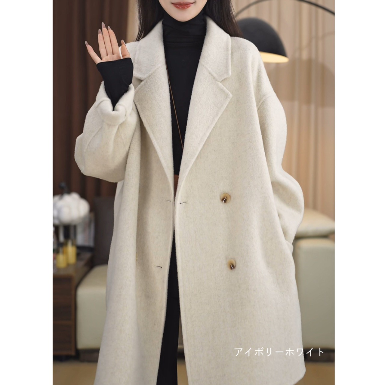 オーバーサイズ  ショート丈コート 6color W01419