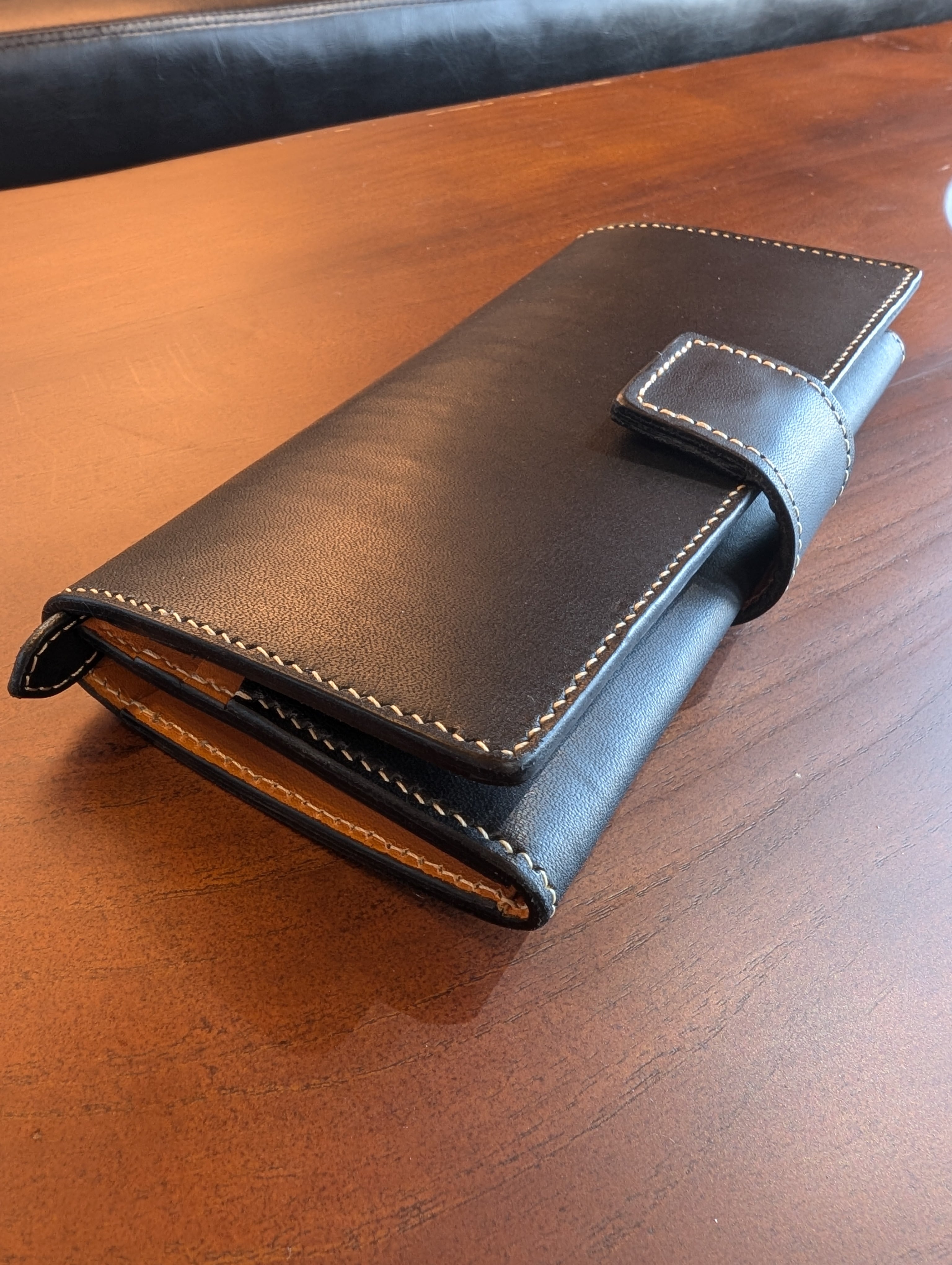 全て手作りの一点もの革小物】一生もの長財布・ロングウォレット