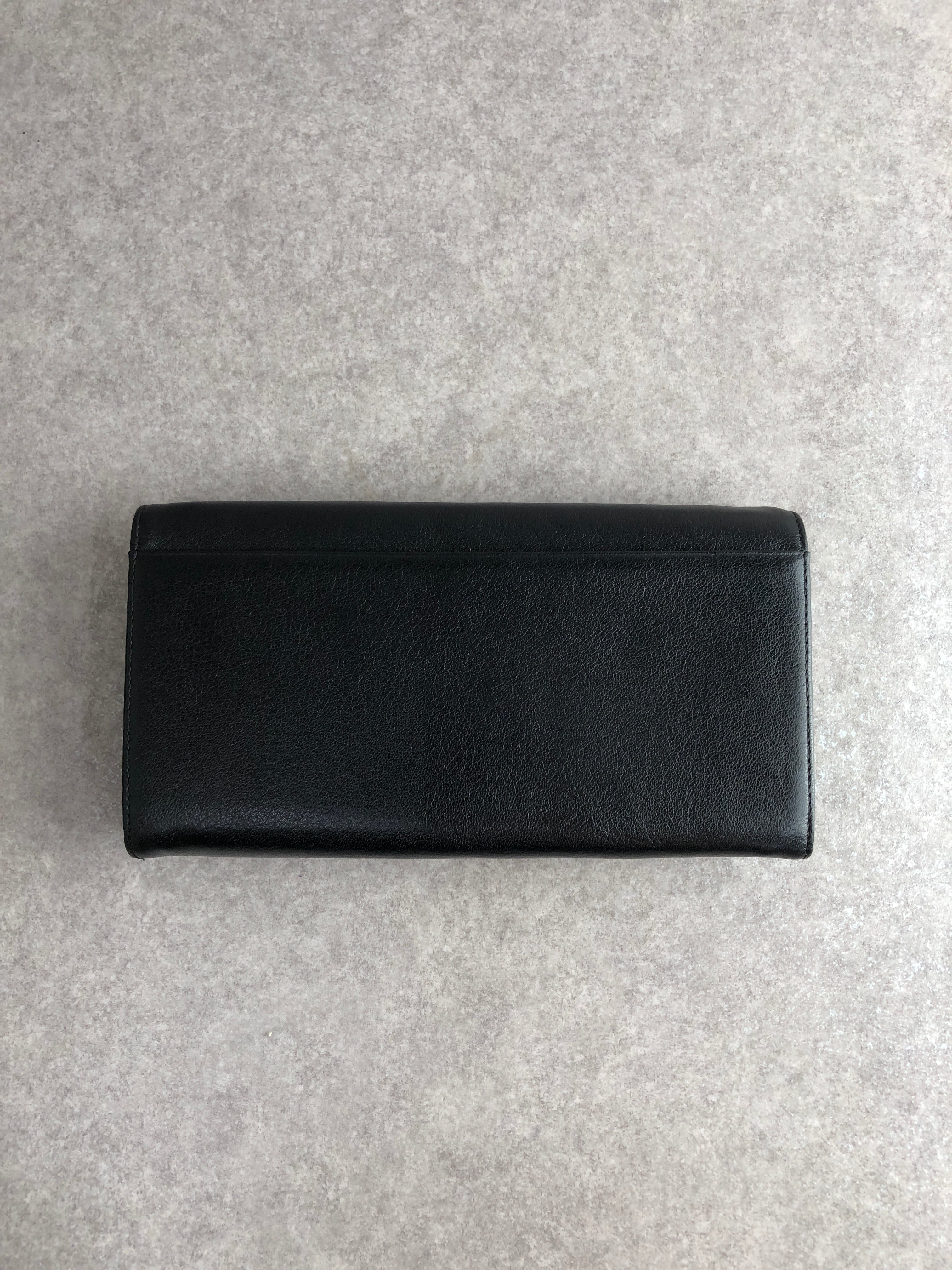 Yves Saint Laurent イヴ・サンローラン 財布 ブラック YSL レザー 2