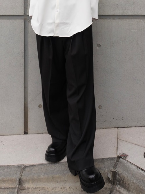 【ALUDE SELECT】relax wide fit slacks（2color）