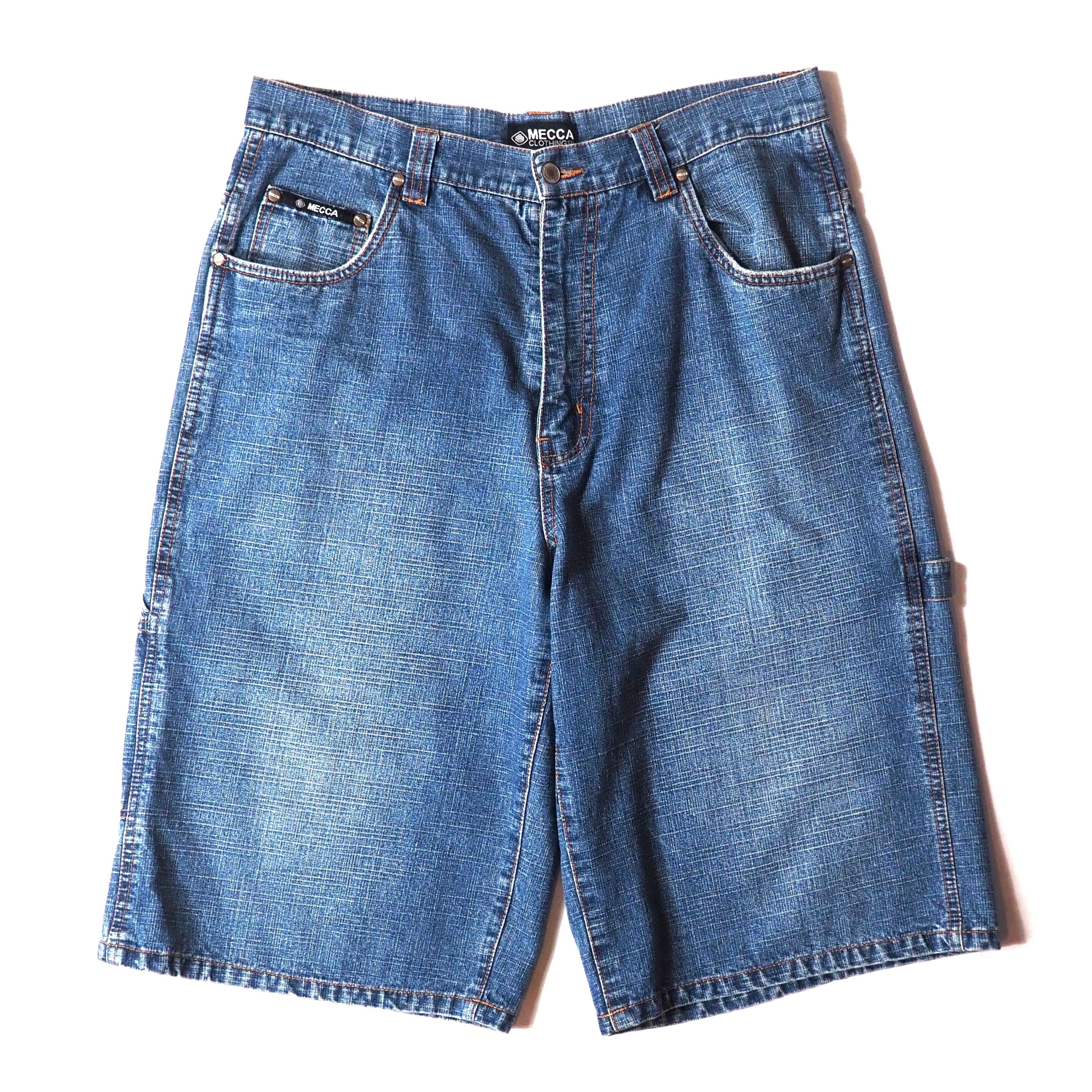 90s OLD STUSSY/Denim Shorts/WORKGEAR/USA製/W32/デニムショーツ