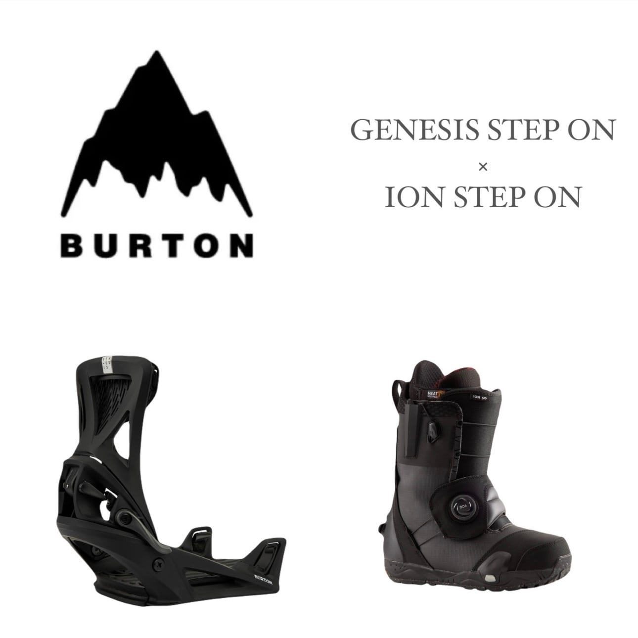 24-25モデル . BURTON .『GENESIS STEP ON × ION STEP ON 』. Black  