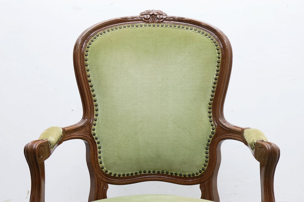 クラシカル ロココ 猫脚 アームチェア ダイニングチェア ヴィンテージ