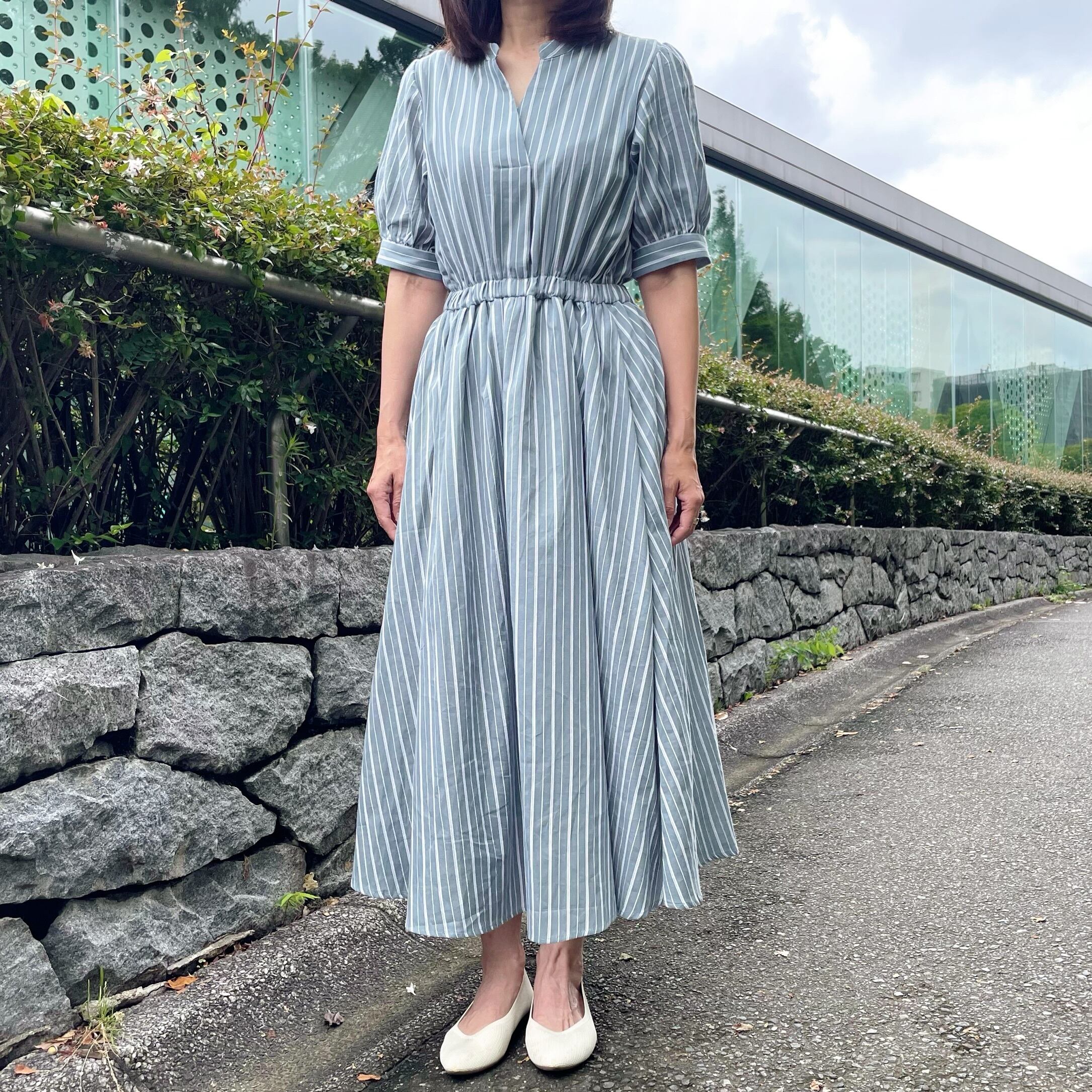 ドビーストライプ ワンピース | precious for us