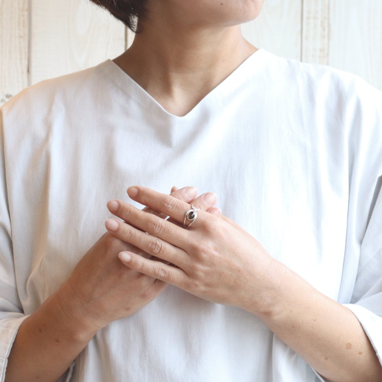 スモーキークォーツ シルバー925 リング 「わっから」 10号、12号