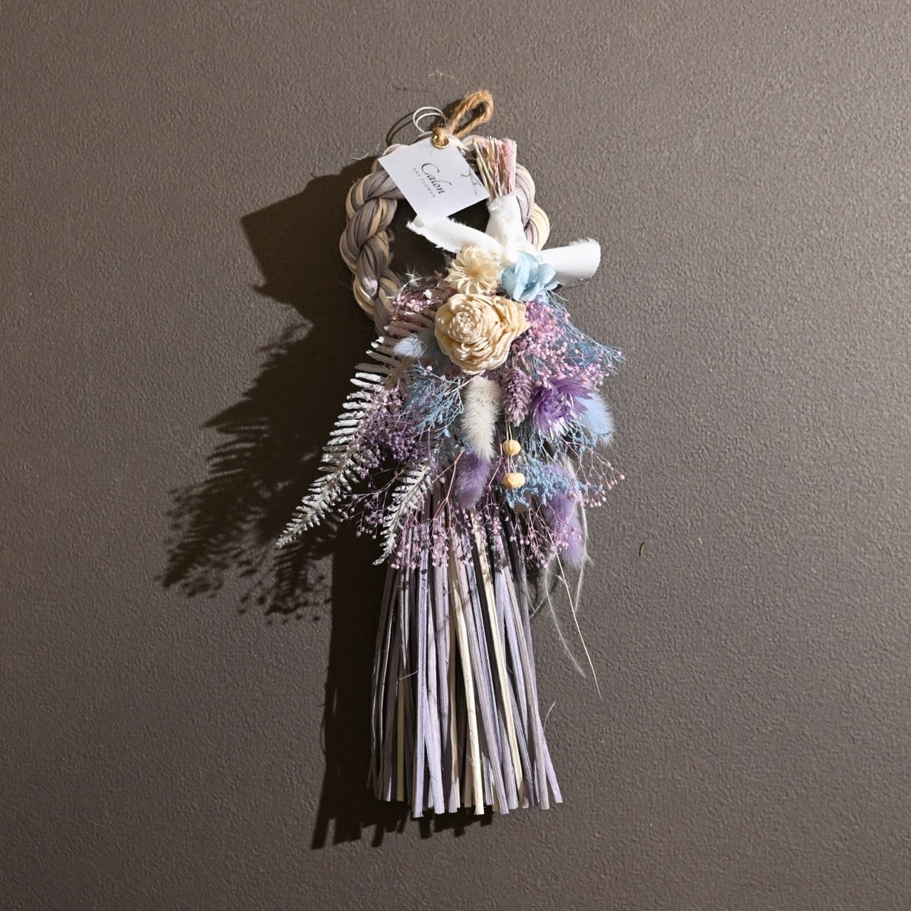 洋風ナチュラルしめ縄【ライラックブルー】Y-27 ≪限定1点≫