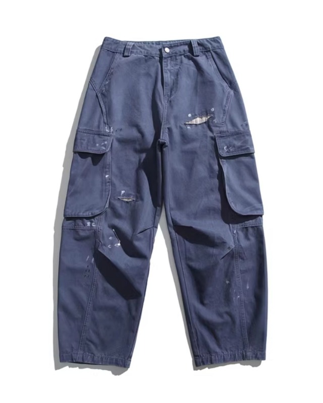 ダメージルーズフィットカーゴパンツ　S0315