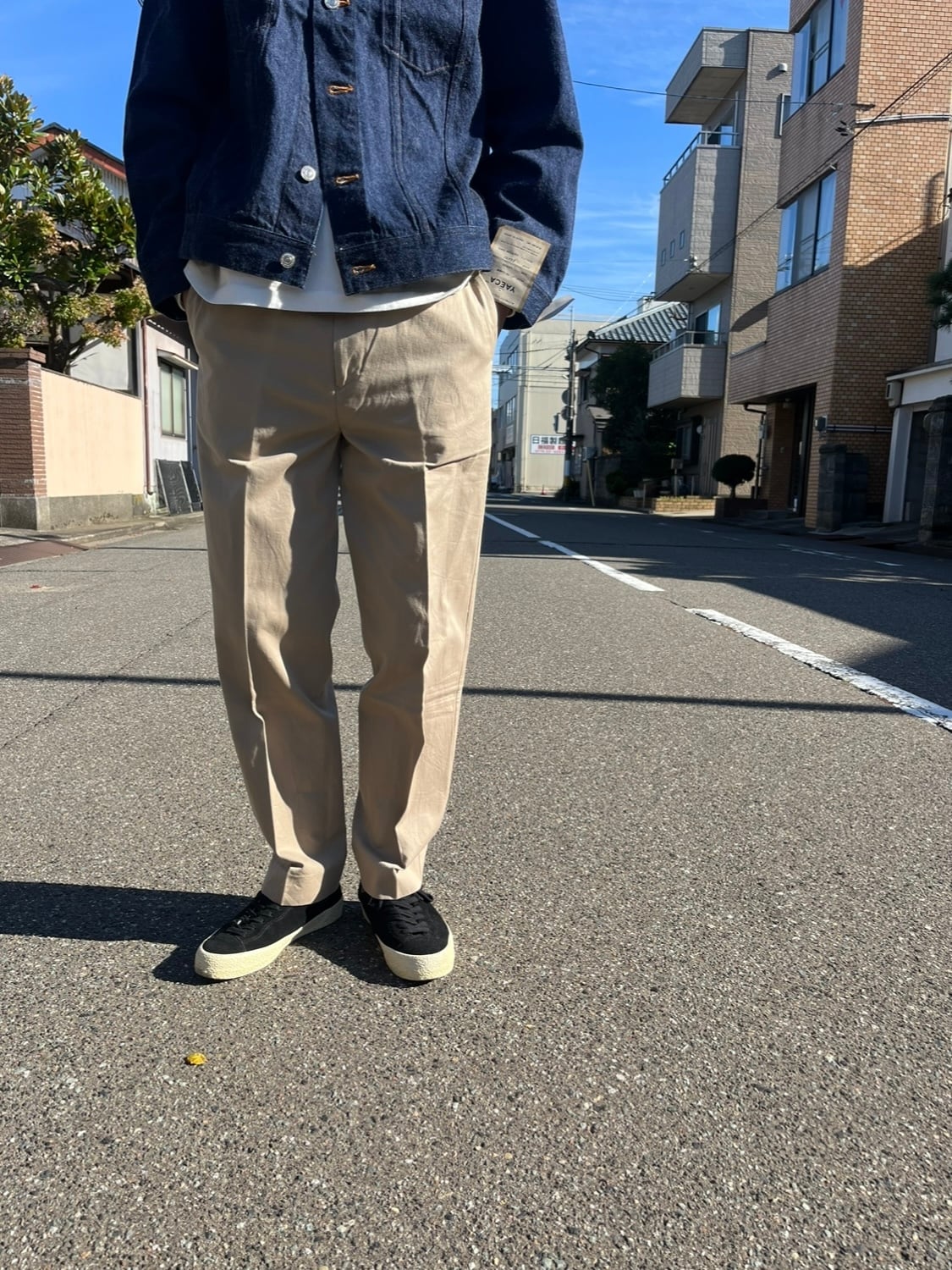 YAECA MEN CHINO CLOTH PANTS TWO TUCK STRAIGHT 15606 | BENTO