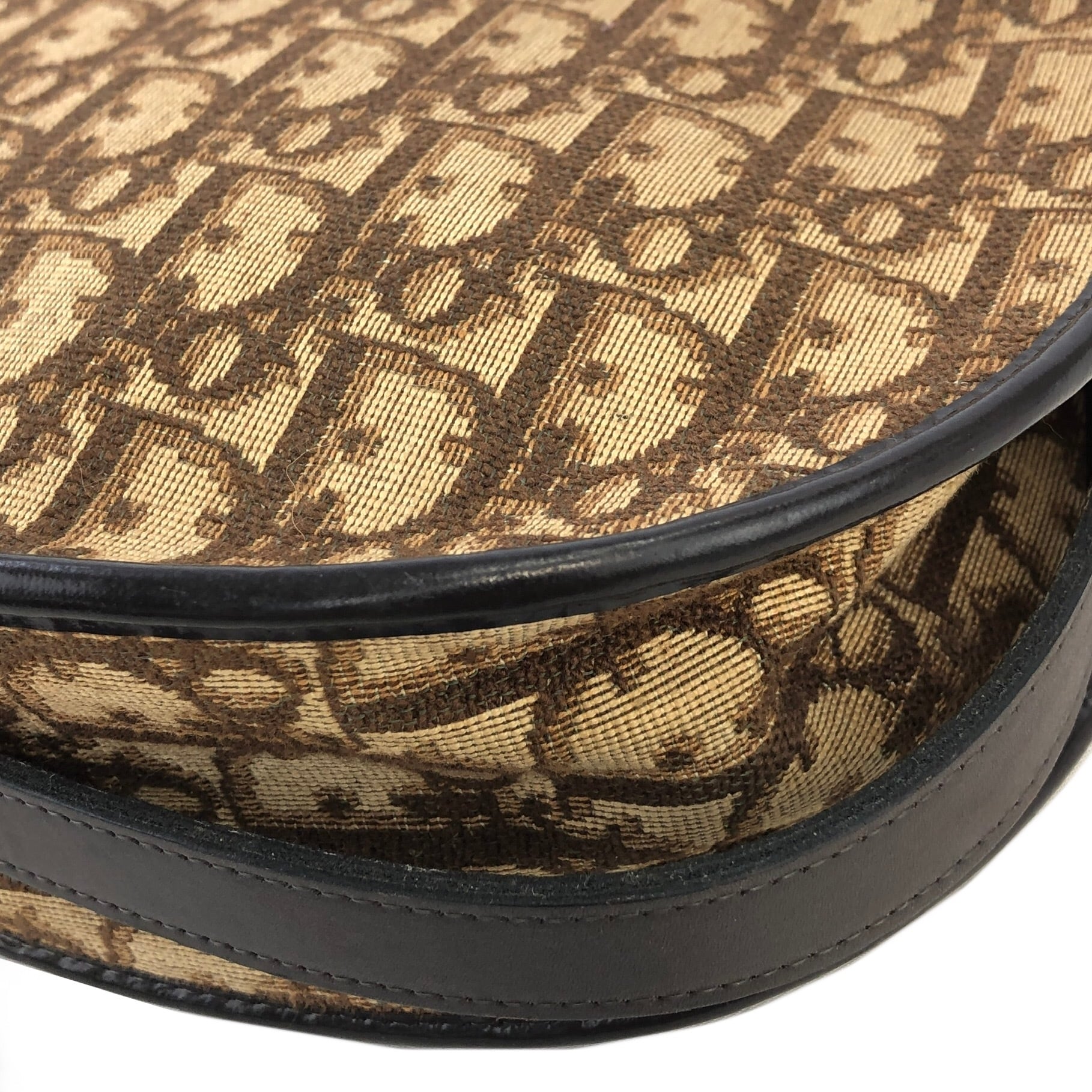 Christian Dior トロッター柄 CD金具 ショルダーバッグ Christian Dior ディオール トロッター CD金具 ジャガード レザー
