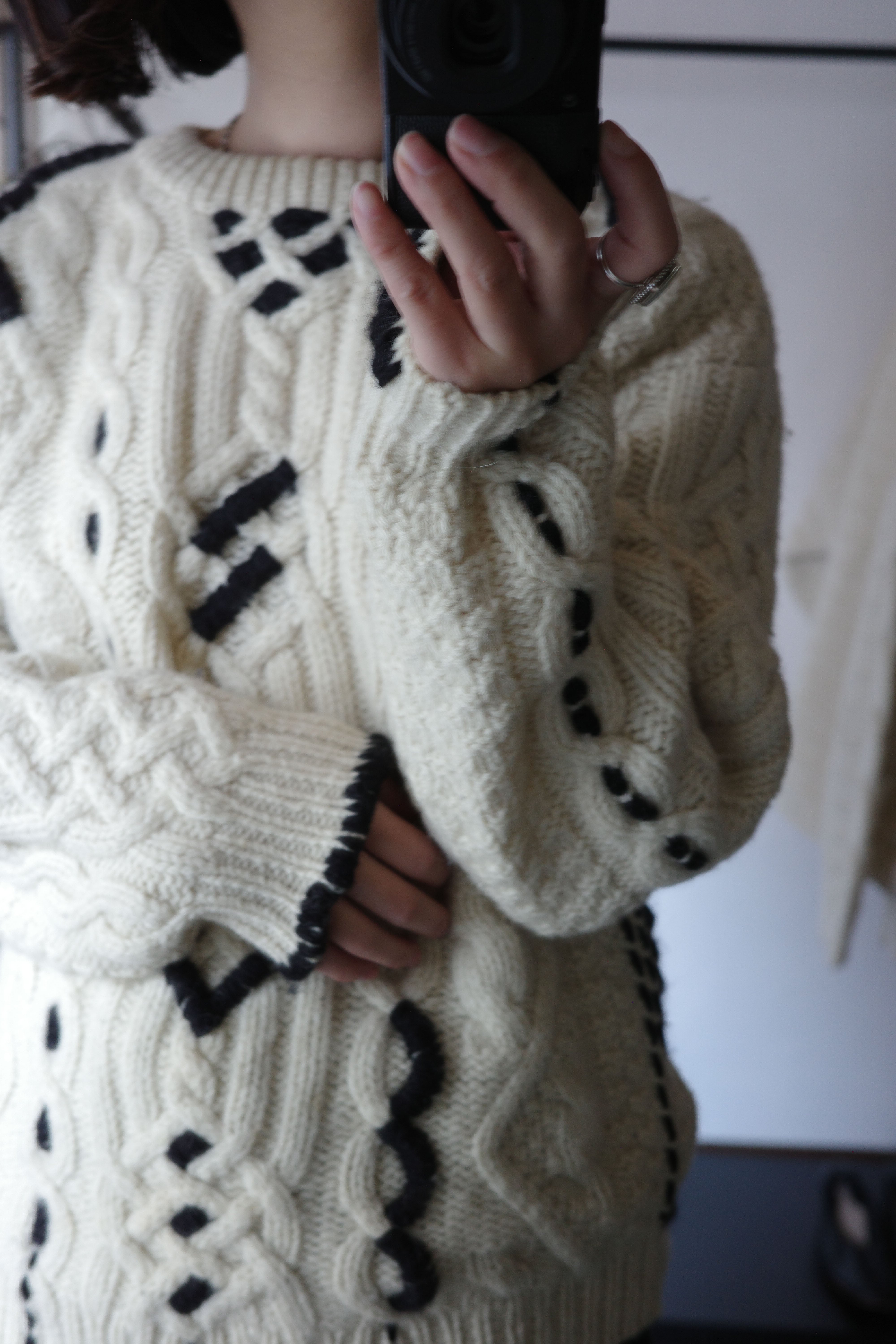 Moderate original hand stitched reworked sweater