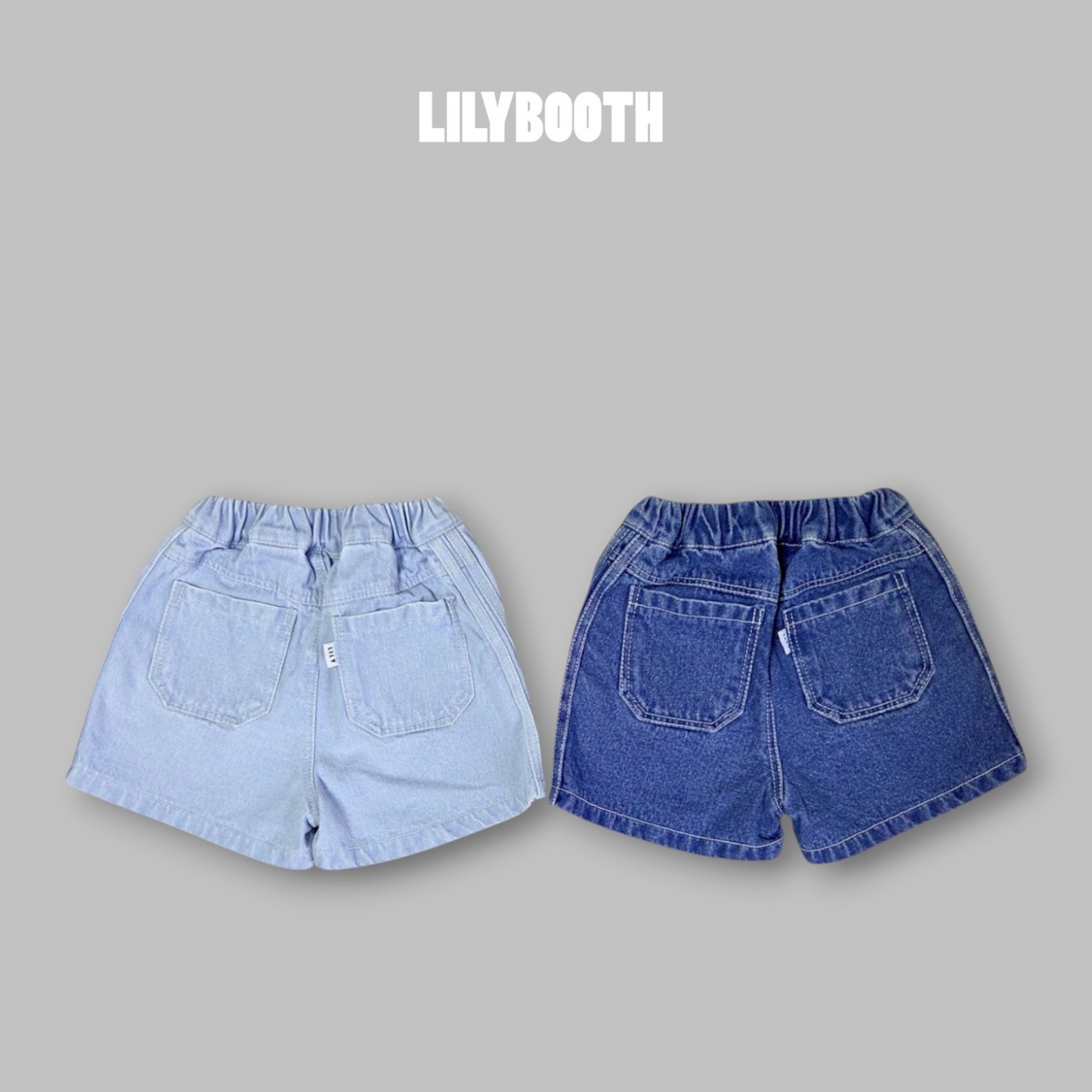 [LILYBOOTH] Line Denim Shorts +fee2 / [릴리부스] 라인데님반바지