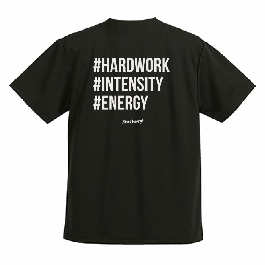 #SHOEHURRY 3KEYWORDS DRY T-SHIRTS｜ドライTシャツ（ブラック/ホワイト）