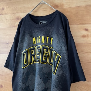 【CSG】カレッジ オレゴン大学 Mighty Oregon Tシャツ アーチロゴ L US古着