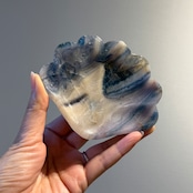 　シルキーフローライト＊シェル型＊トレイ＊天然石インテリア＊貝モチーフ