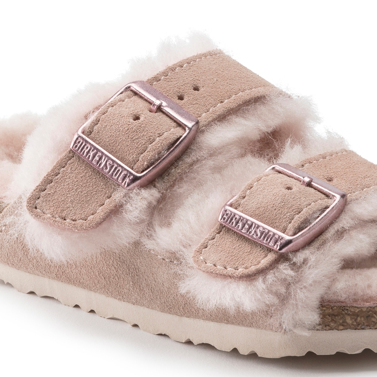 ［BIRKENSTOCK］Arizona／アリゾナ Kids Suede Shearling (26-35)｜Light Rose