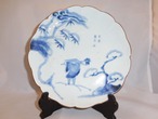 伊万里染付竹の子堀図皿 Imari blue &white porcelain plate(bamboo shoot)