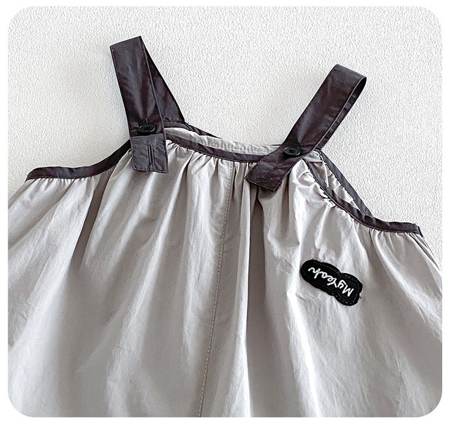 【セット】くまノースリーブTシャツサロペットロンパースセット - 13