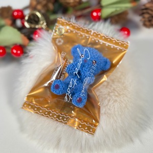 くまさんチョコキーホルダー お口隠したVer