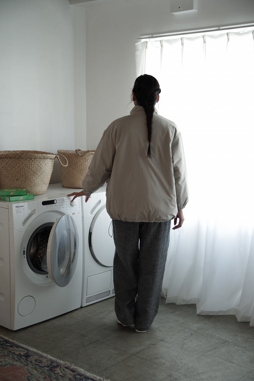 Wool Linen Tweed Wide Pants