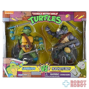 プレイメイツ タートルズ TMNT レオナルド vs ロックステディ 2パック 6インチ アクションフィギュア 未開封