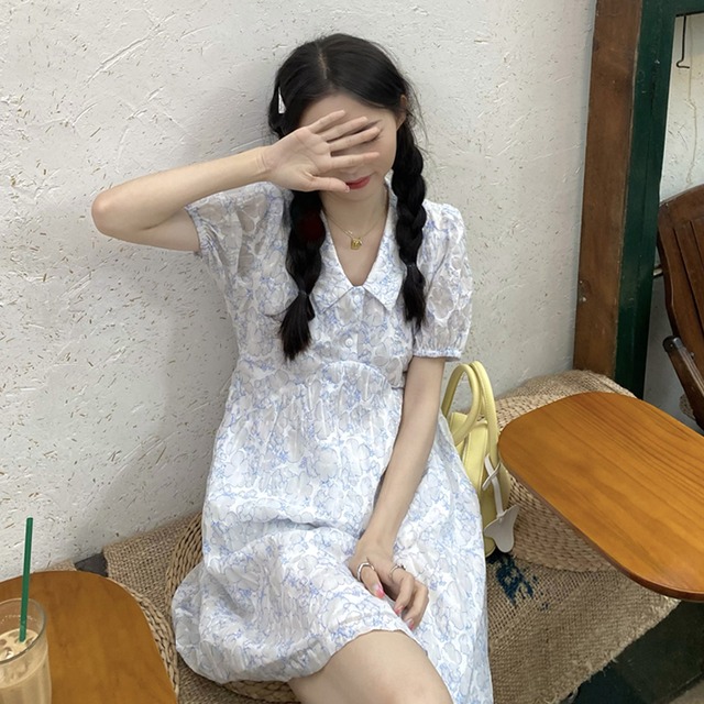 ドレス サマースリーブスカート 大人ガーリー スウィート キュート カジュアル 夏物 試着室84688754134