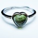 モルダバイト リング モルダウ石 指輪 ハート フリーサイズ 13号 一点物 メール便可 [M便 1/20] 199-668