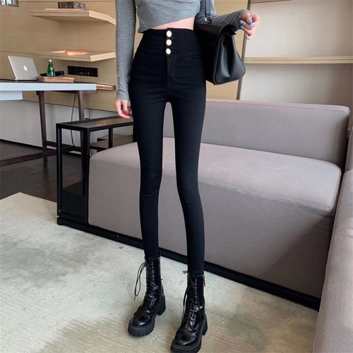 オータムハイウェストウェストパンツ スキニーカジュアルレギンス 秋物 ガールズファッション7232001892