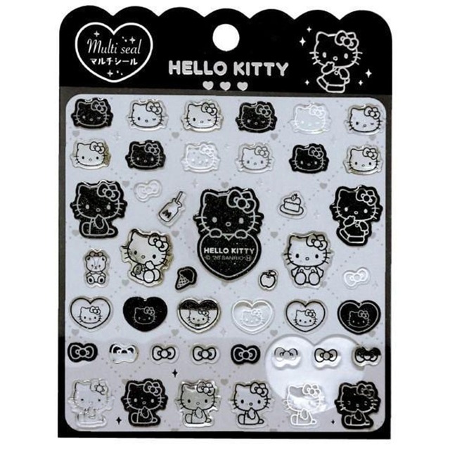 【ロット販売】【10入】サンリオキャラクターズ（モノクロ）マルチシールハローキティ(8311896)