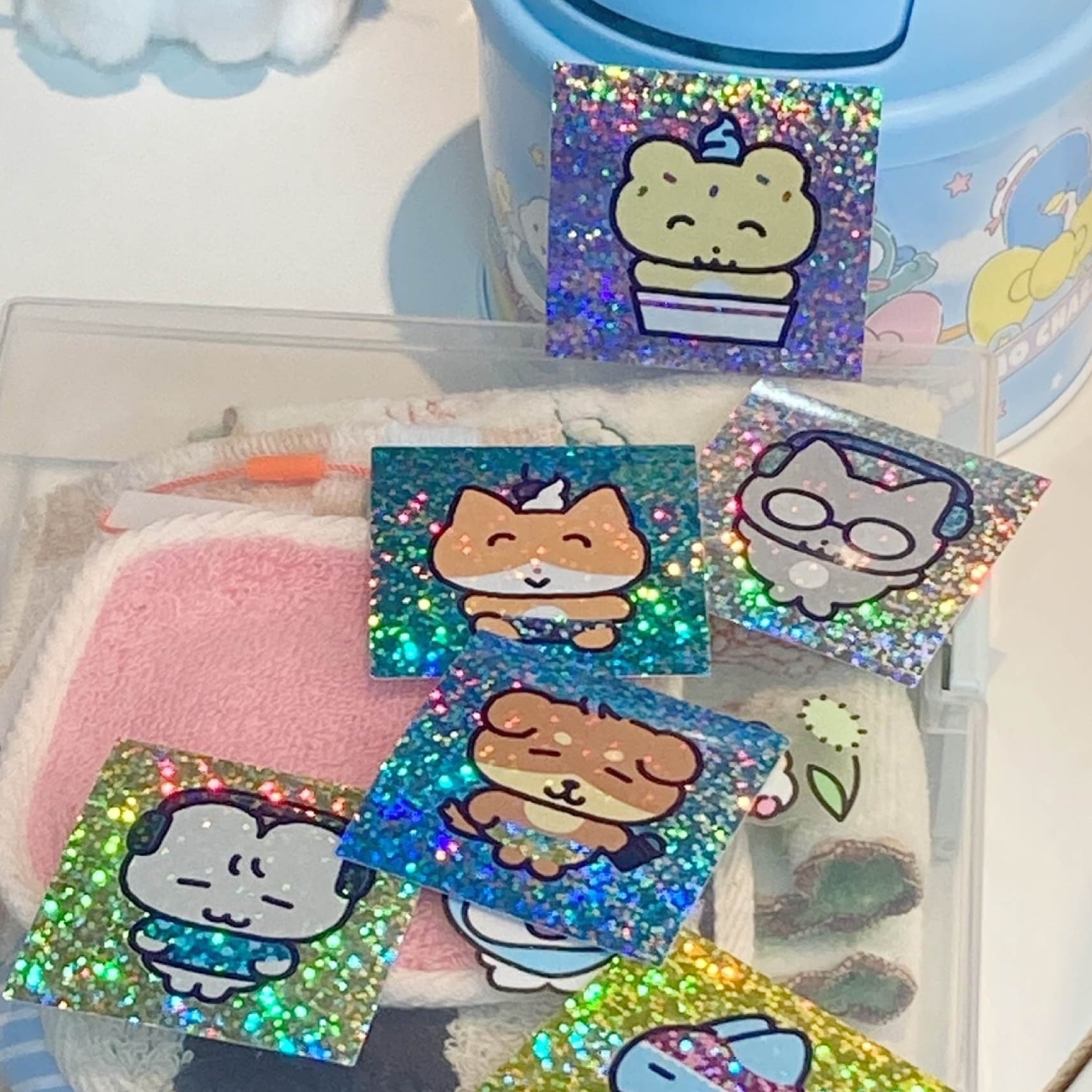 HEEHEECLUB] パンツコンテスト ホログラム スクエア ステッカー（9枚