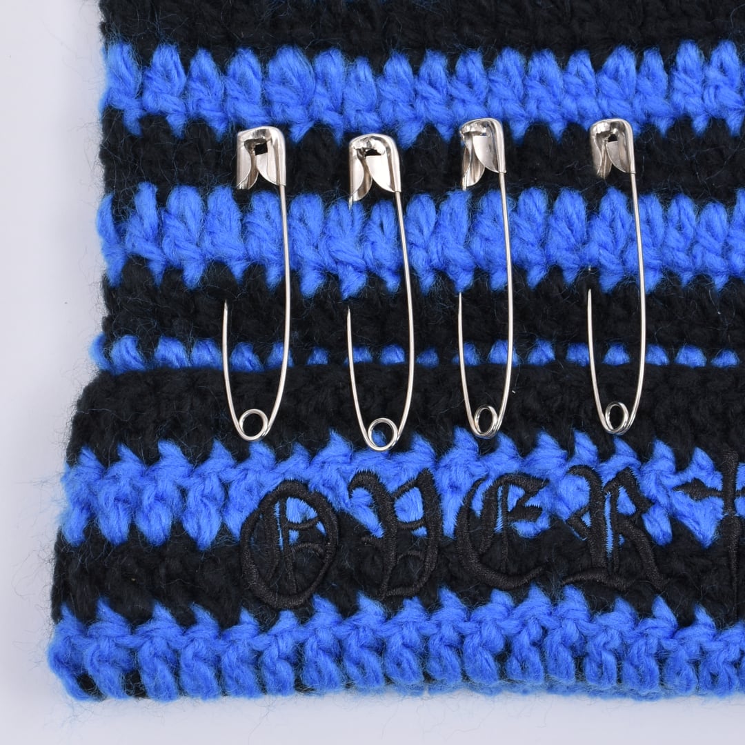 金曜17時まで▷658円OFF！】サブカルロゴ刺繍☆ボーダーネコ耳PIN