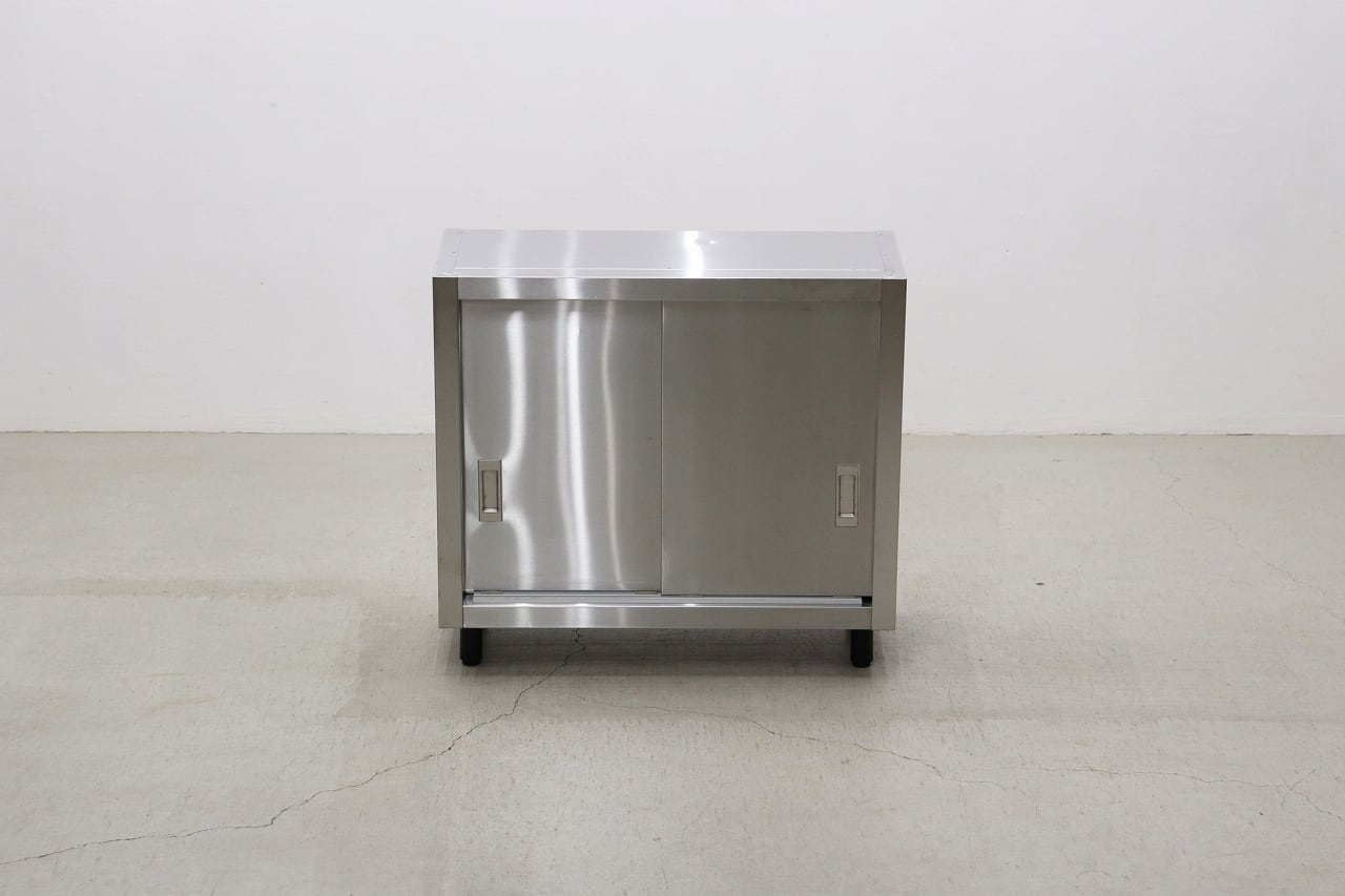 沼津店】ステンレス サイドボード 収納 キャビネット 食器棚 本棚 沼津店】ステンレス サイドボード 収納 キャビネット 食器棚 本棚