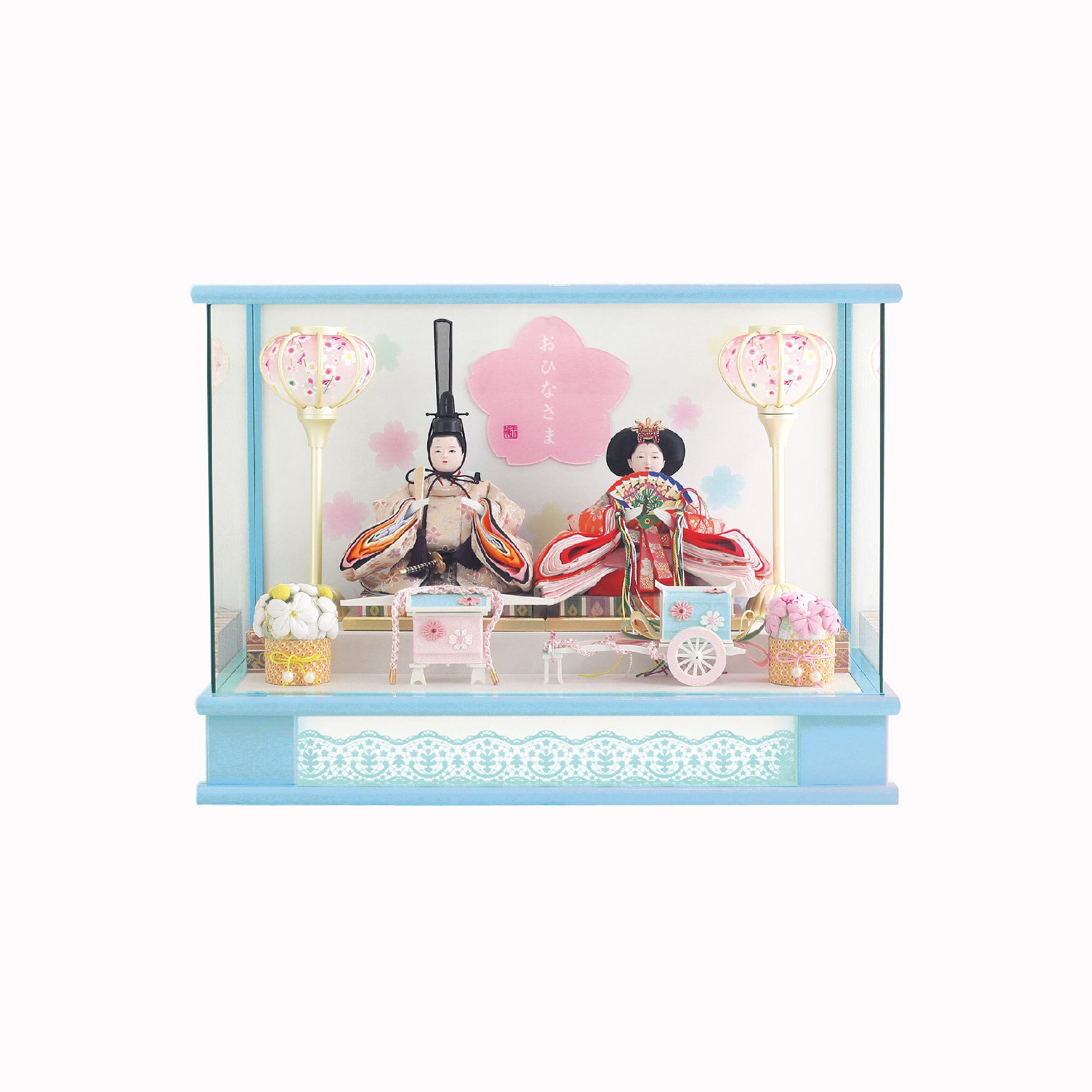 雛人形<ケース飾り>青空親王飾り|ひな人形