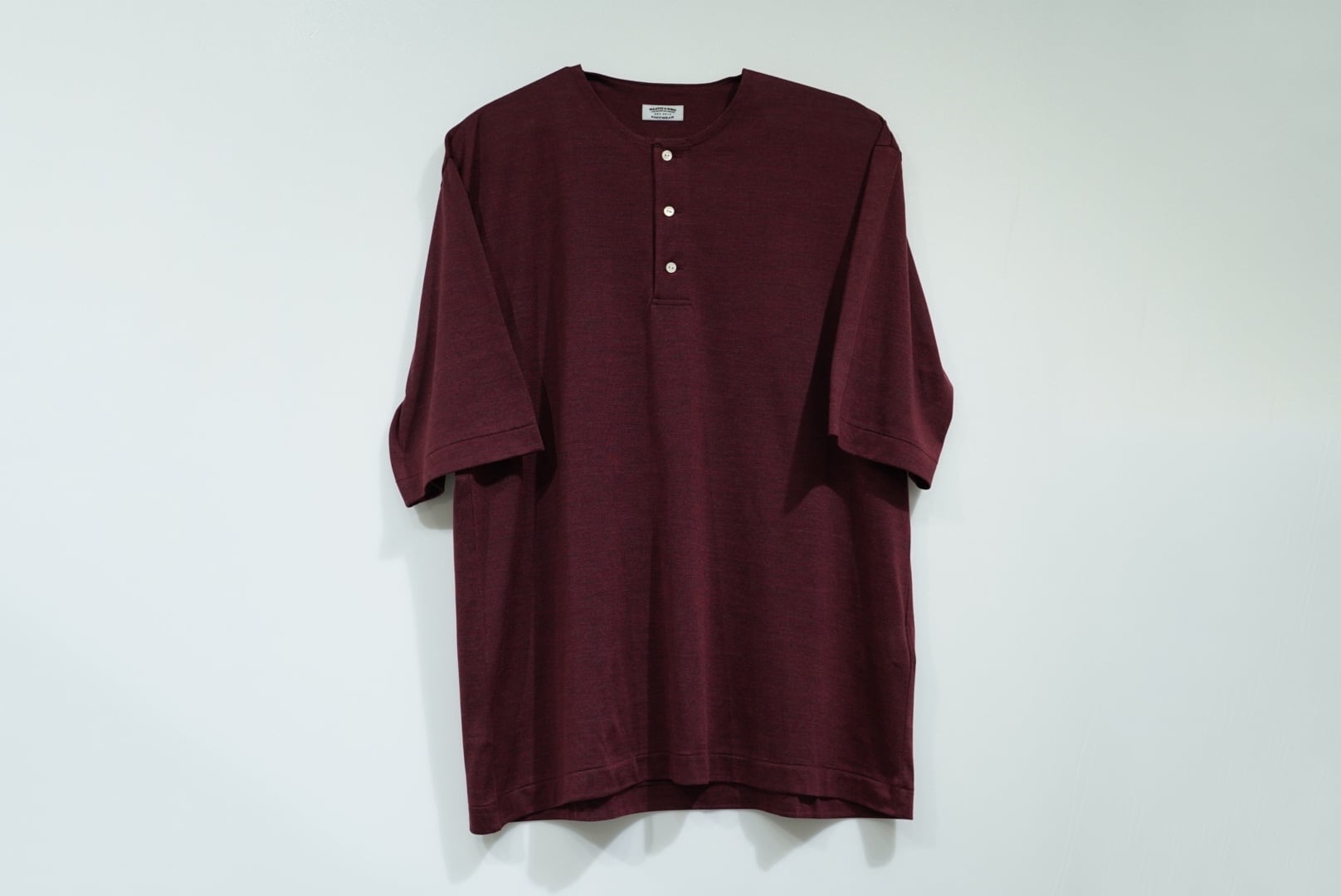 Washable Silk Henley Neck (Ex.ENJI) | WAGAMAMA TOKYO