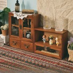 収納ボックス 木製 扉付き 幅31cm 引き出し付 メイク収納 化粧品収納 小物収納 収納棚 おしゃれ 北欧