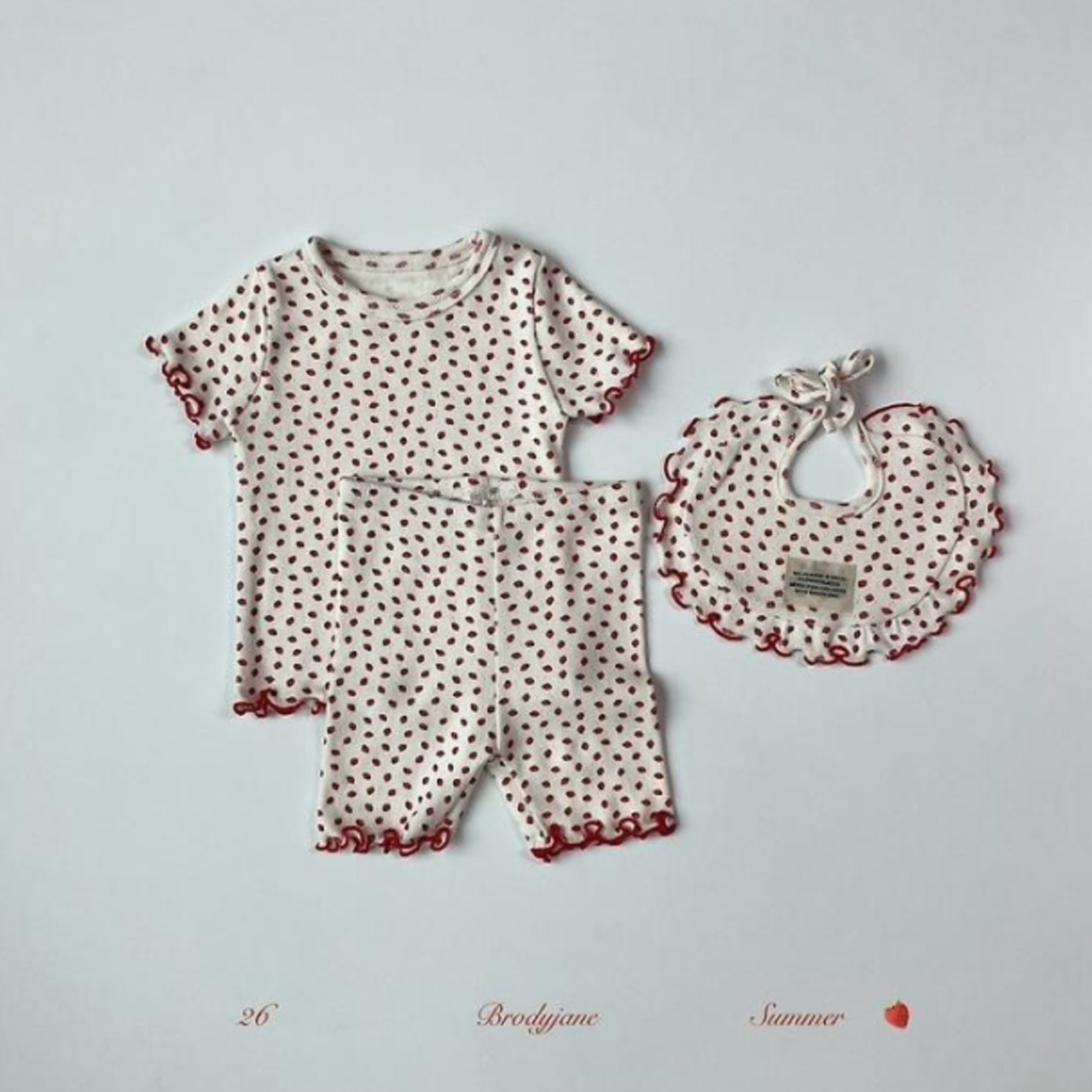 【取寄/韓国直送】Brodyjane 26/SM ベリー半袖上下セット｜夏服｜韓国子供服