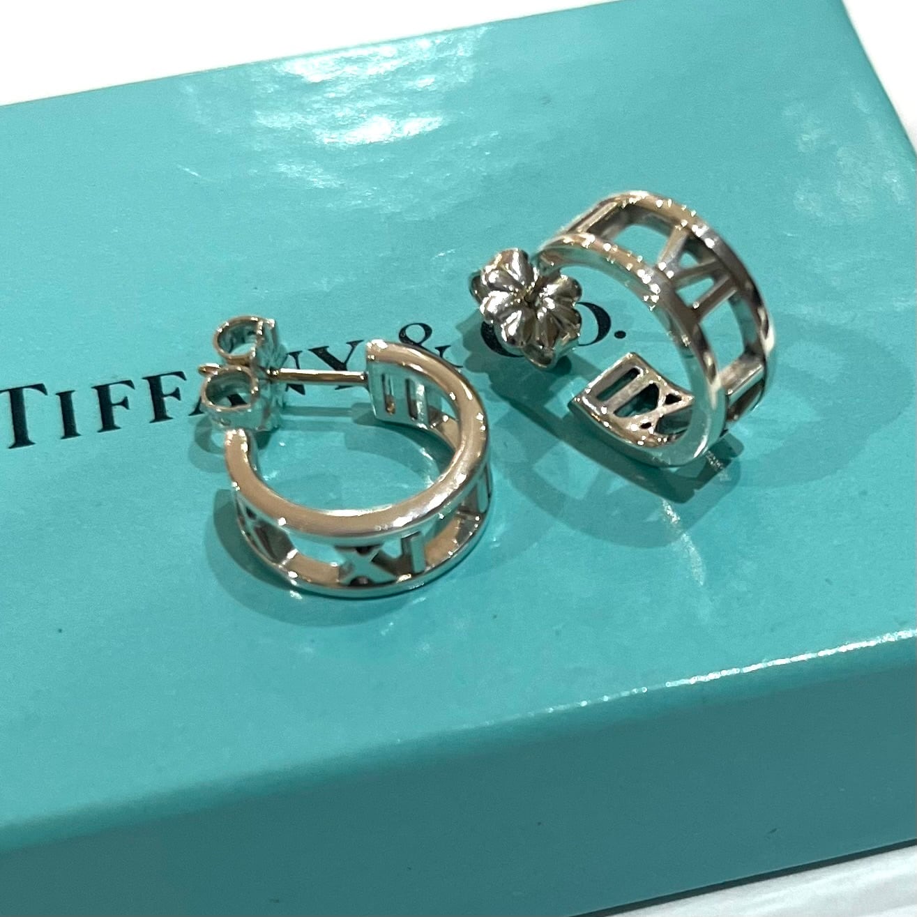 美品 ティファニー アトラス ピアス TIFFANY&CO.】ティファニーオープン アトラス ピアス SV925 シルバー