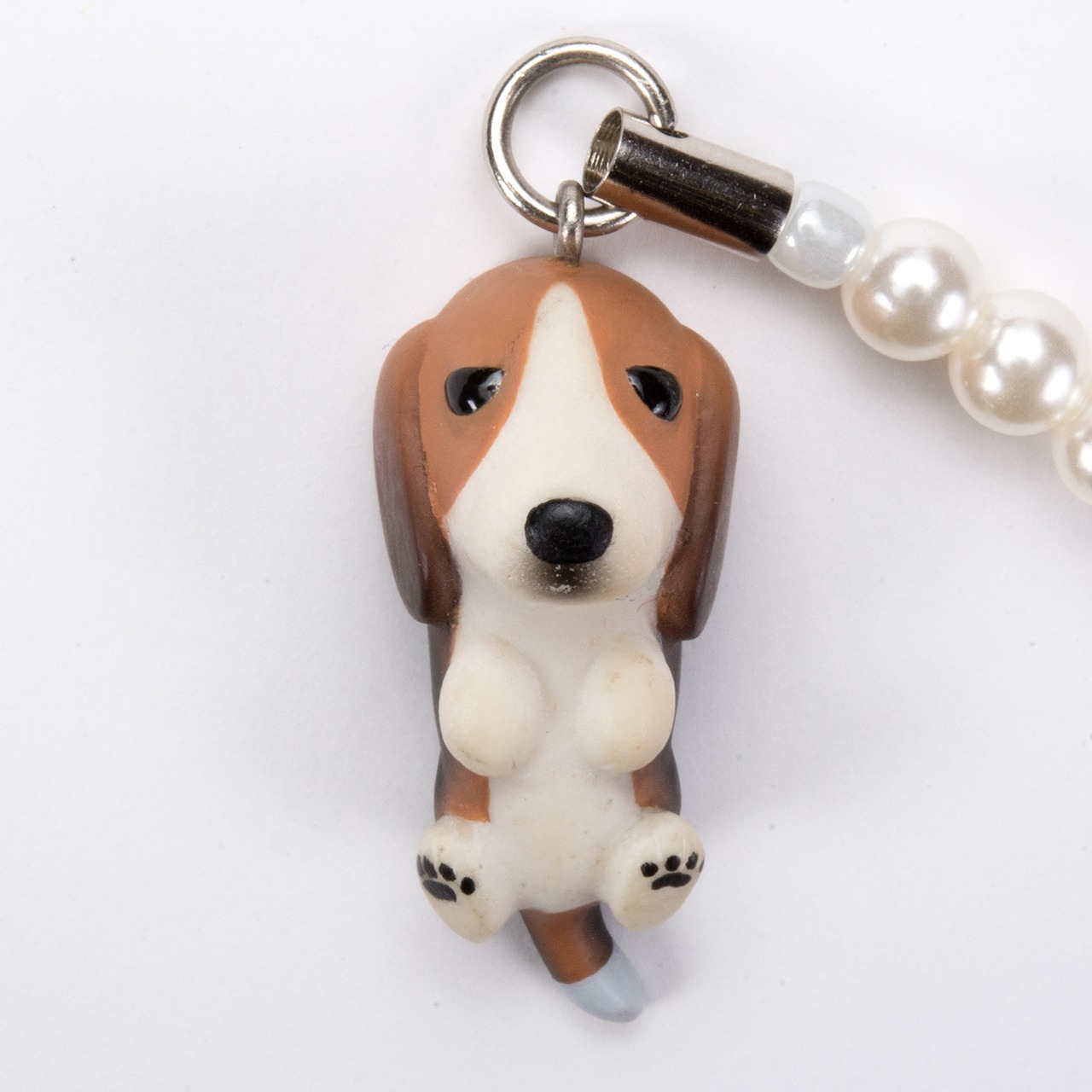 Dog 92 Beagle ビーグル トライカラー ビーズ ストラップ DN-1601