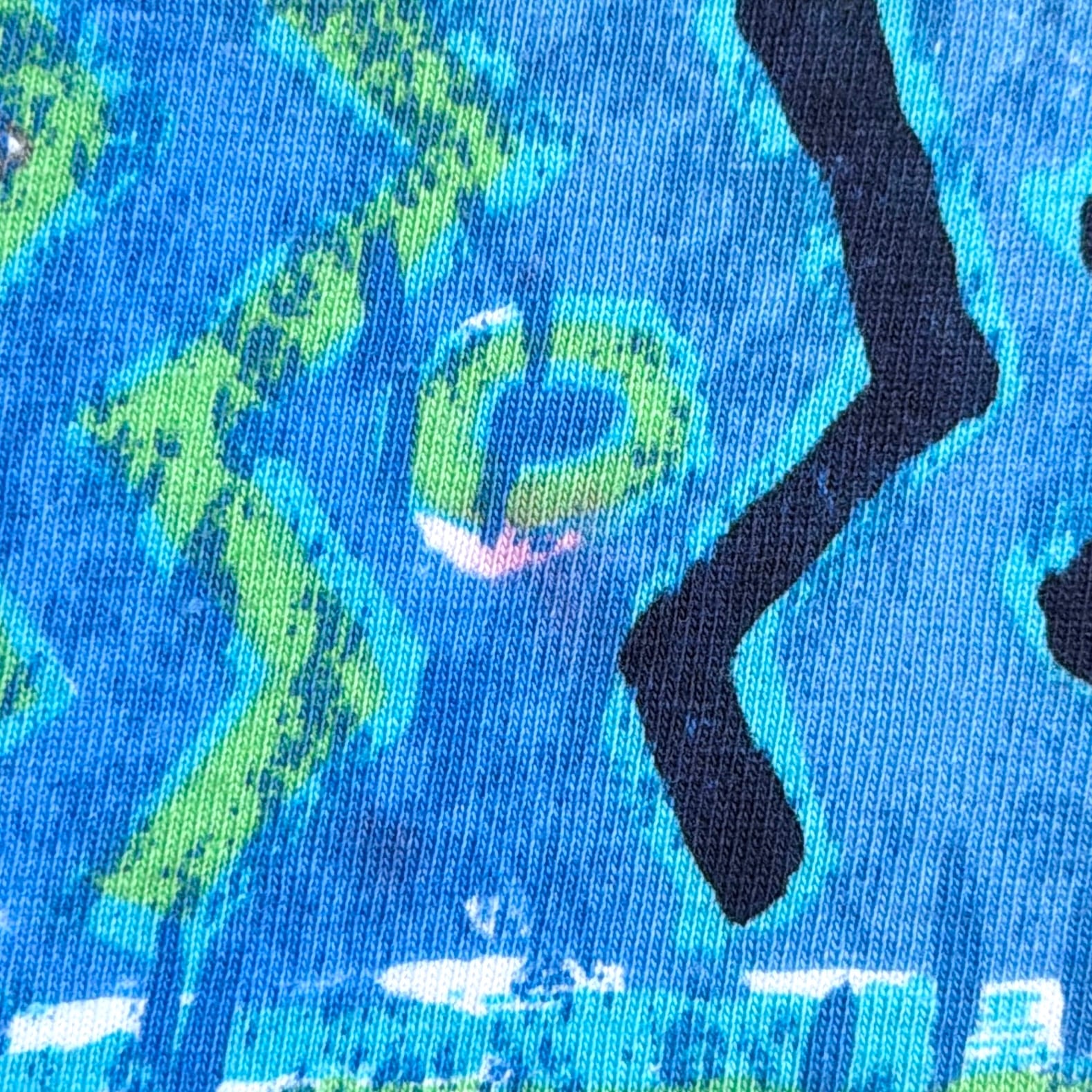 Men's】 90s ネイティブ柄 ロング丈 Tシャツ / 90年代 古着 ティー