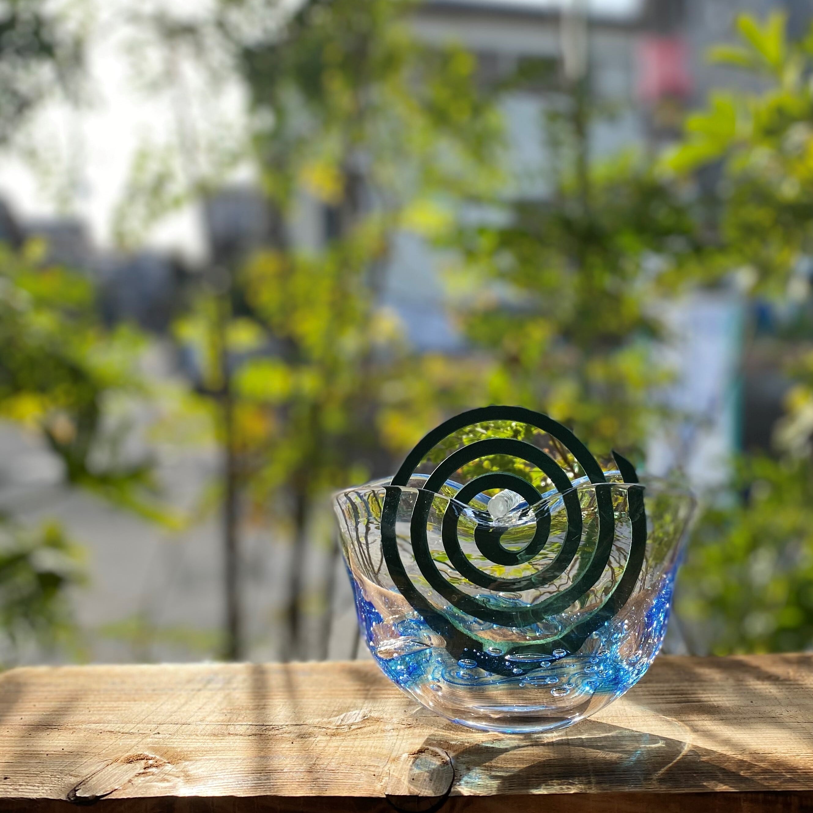 蚊取り線香の器 ブルー | Sun Glass Studio Kyoto