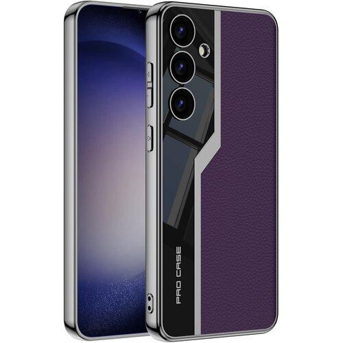 Mankera Galaxy S24ケース、ギャラクシーs24 ケース、 S24レザーケース、スマートケース、ファッションビジネスケース、革新的なデザイン、防指紋、黄色くなるのを防ぎます、防滑り耐衝撃、保護レンズ、ワイヤレス充電に対応しています 6.1インチ、パープル 2753